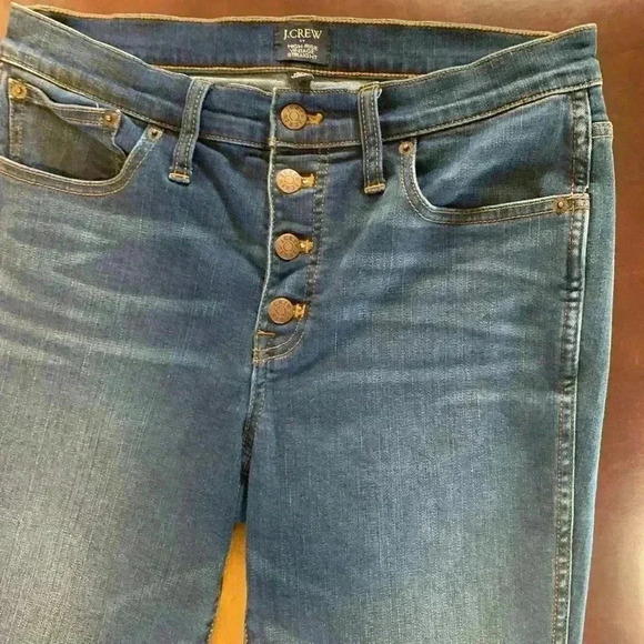 J Crew Jeans Ladies VTG Stormy Ink High Rise Straight Leg Button Fly Size 29 - Picture 2 of 10